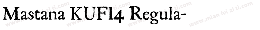 Mastana KUFI4 Regula字体转换